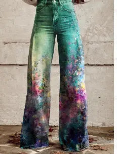 European And American Plus Size Women's Denim Casual Pants hercurva