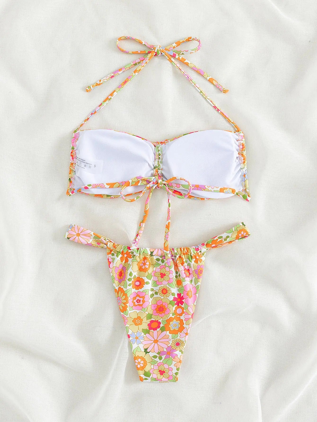 Drawstring Split Bikini Women's Swimwear hercurva
