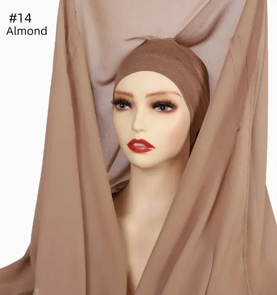 Lazy Chiffon Convenient Headscarf Magnetic Buckle Fixed hercurva