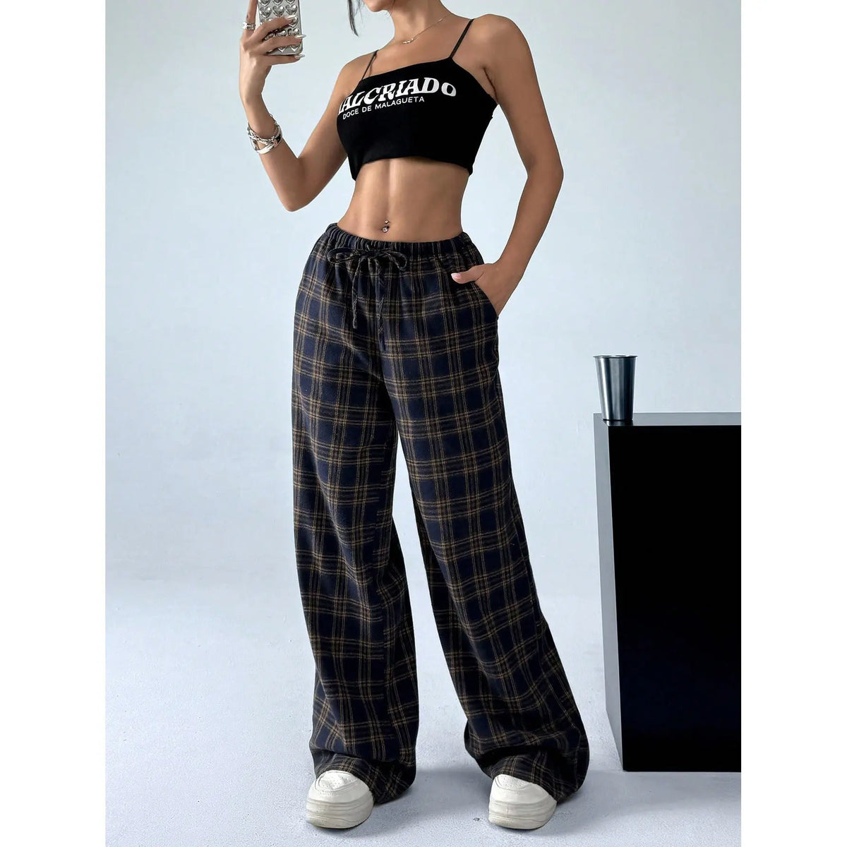 Leopard Print Floral Print Casual Jumpsuit Wide Leg Loose hercurva