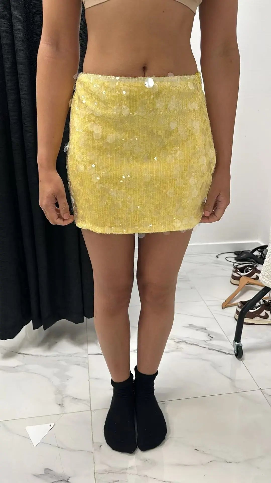Women's Irregular Sequin Fashion Short Skirt hercurva