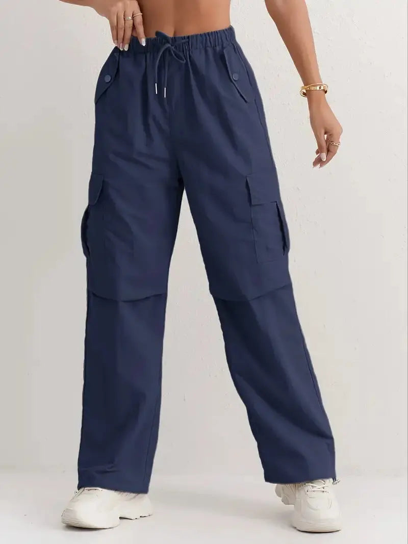 High Waist Drooping Quick-drying Leisure Wide Leg Track Pants hercurva