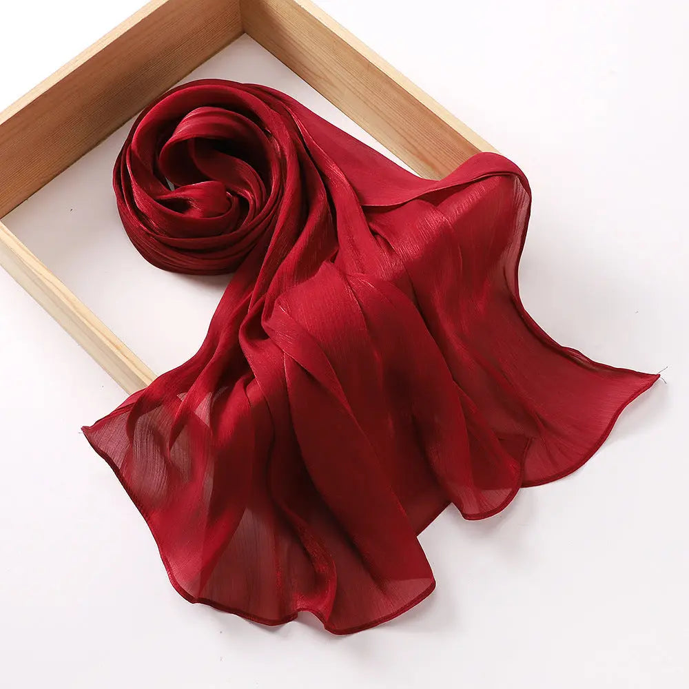 Breathable Cool Island Satin Smooth Silk Toe Scarf hercurva