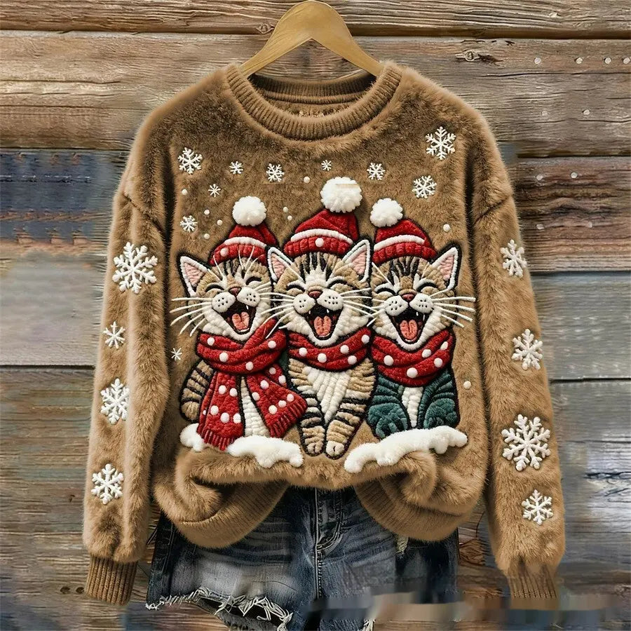 Christmas-themed 3D Digital-print Hoodie hercurva