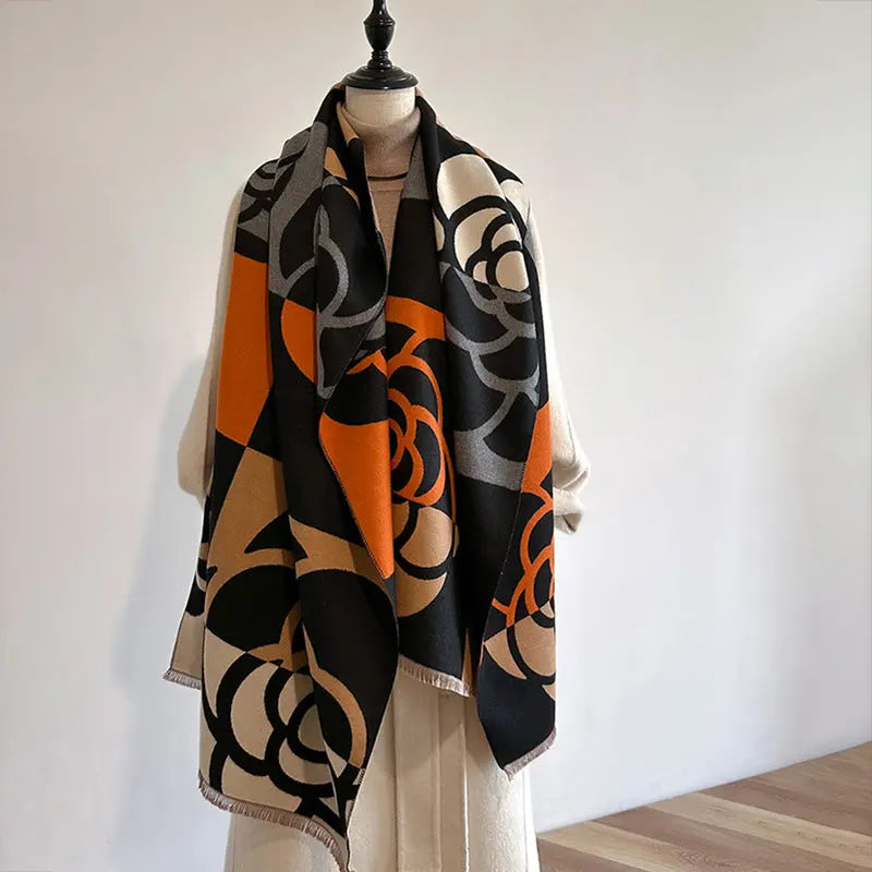 Dual-use Warm Scarf Women's Winter Cloak hercurva
