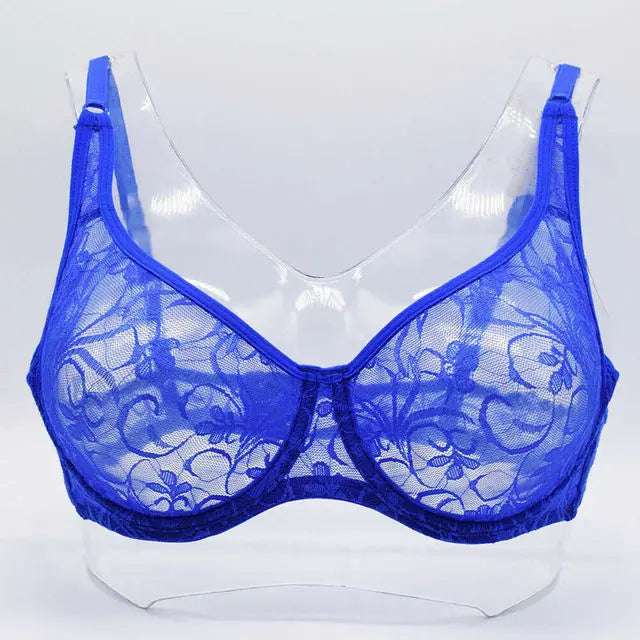 Plus Size Lace Bras For Women Underwired BH Hollow Out hercurva
