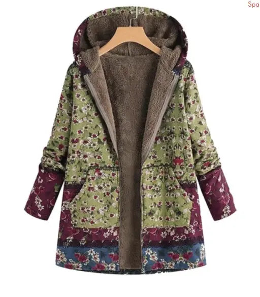 Cotton and linen hooded jacket hercurva