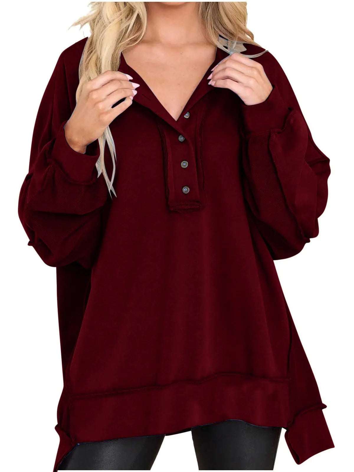 New Women's Round Neck Solid Color Top hercurva