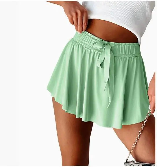 Minimal Versatile High Waist Pleating Lace-up Casual Shorts hercurva