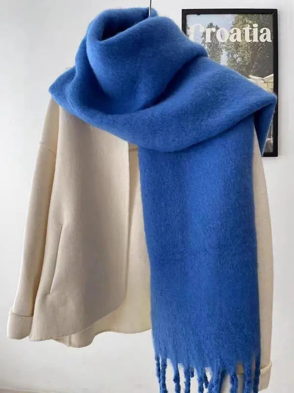 Women's Wool-like Autumn And Winter Solid Color Comfortable Scarf High Quality hercurva