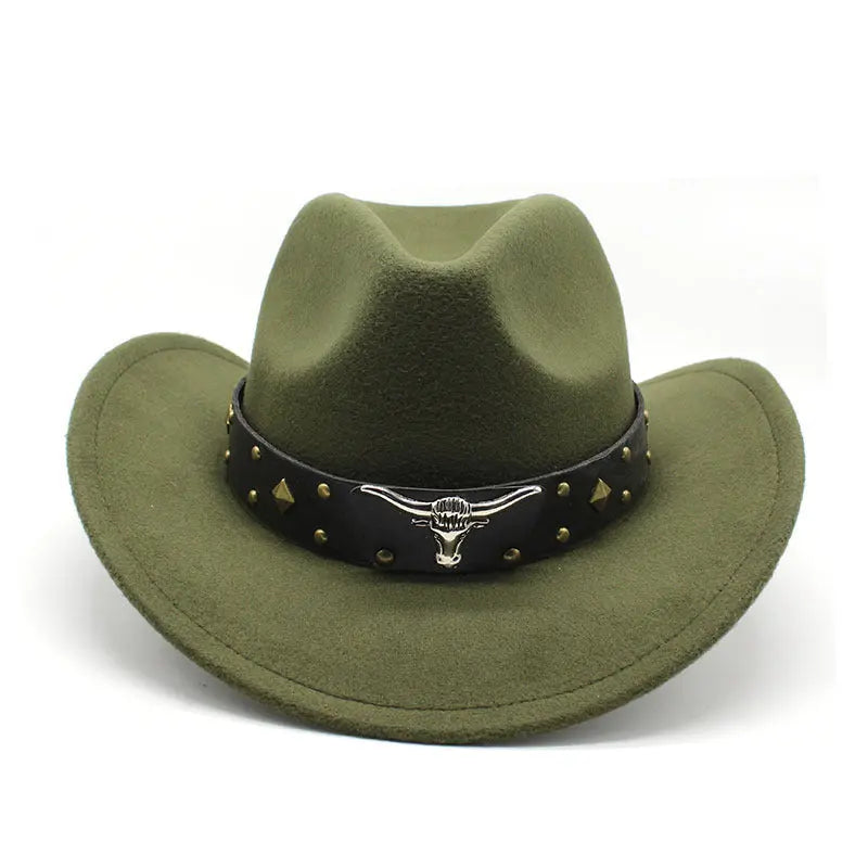 Polyester Retro Jazz Western Cowboy Hat hercurva