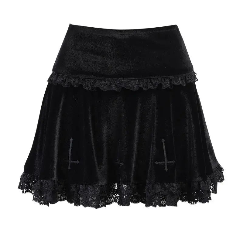 Lace Suede Skirt hercurva