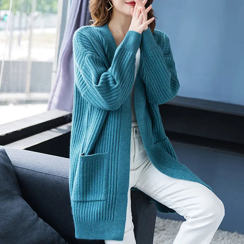 Loose Knitted Shawl Versatile Sweater Coat Women's hercurva