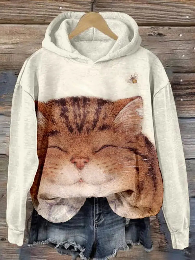 3D Digital-printed Sweatshirt For Women Loose-fitting Casual Pullover hercurva