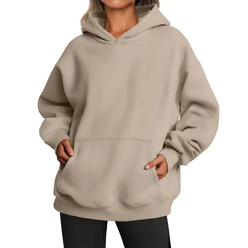 Women's Hoodies With Pockets Fashion Solid Sweatshirt Oversized Hooded Sweater Womens Clothing hercurva