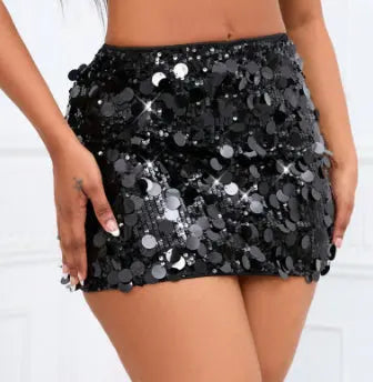 Women's Irregular Sequin Fashion Short Skirt hercurva