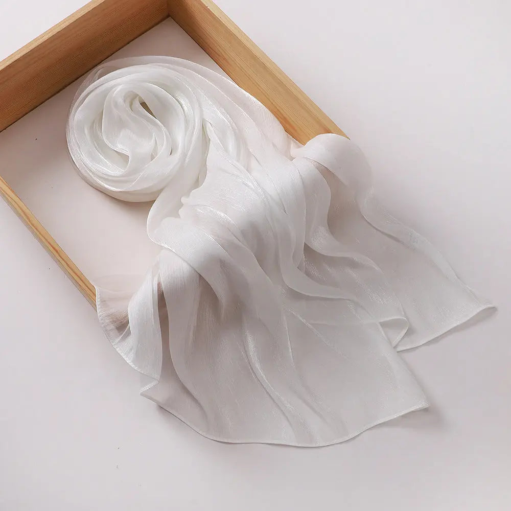 Breathable Cool Island Satin Smooth Silk Toe Scarf hercurva
