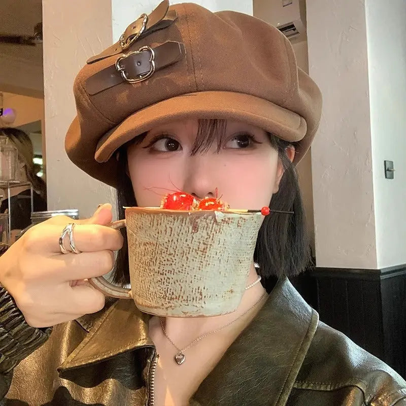Cloud Hat For Women Autumn And Winter All-matching Small Face hercurva