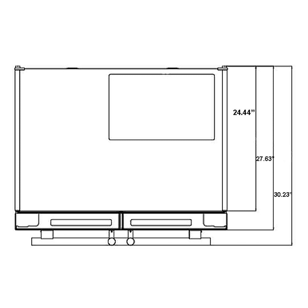 Forno FFRBI1820-36SB 36″ Moena Refrigerator FORNO ALTA QUALITA Freestanding French Doors With Ice Maker, 19.2 cu.ft.