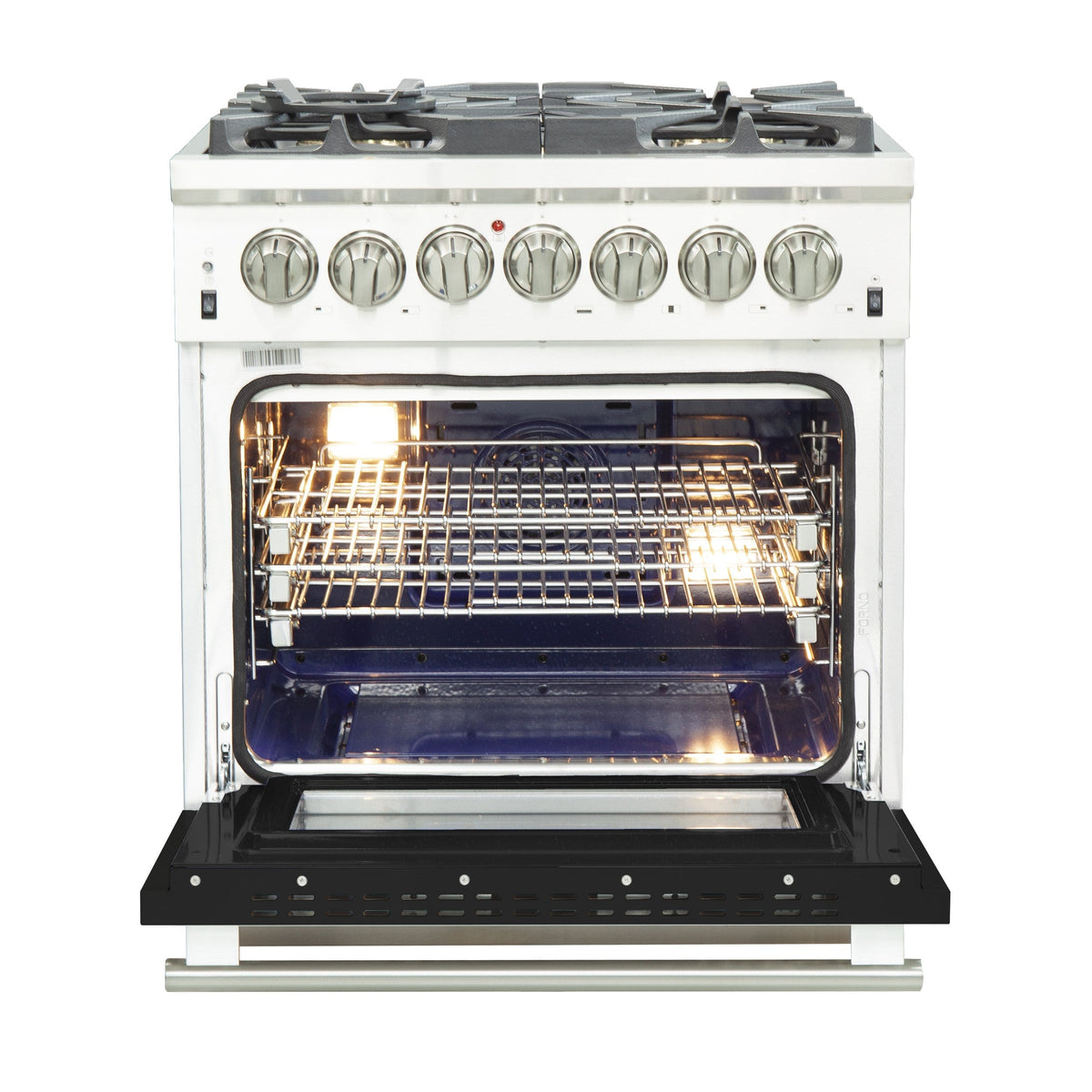 Forno FFSGS6187-30 30″ Capriasca Gas Range with 240 Volt Electric Oven