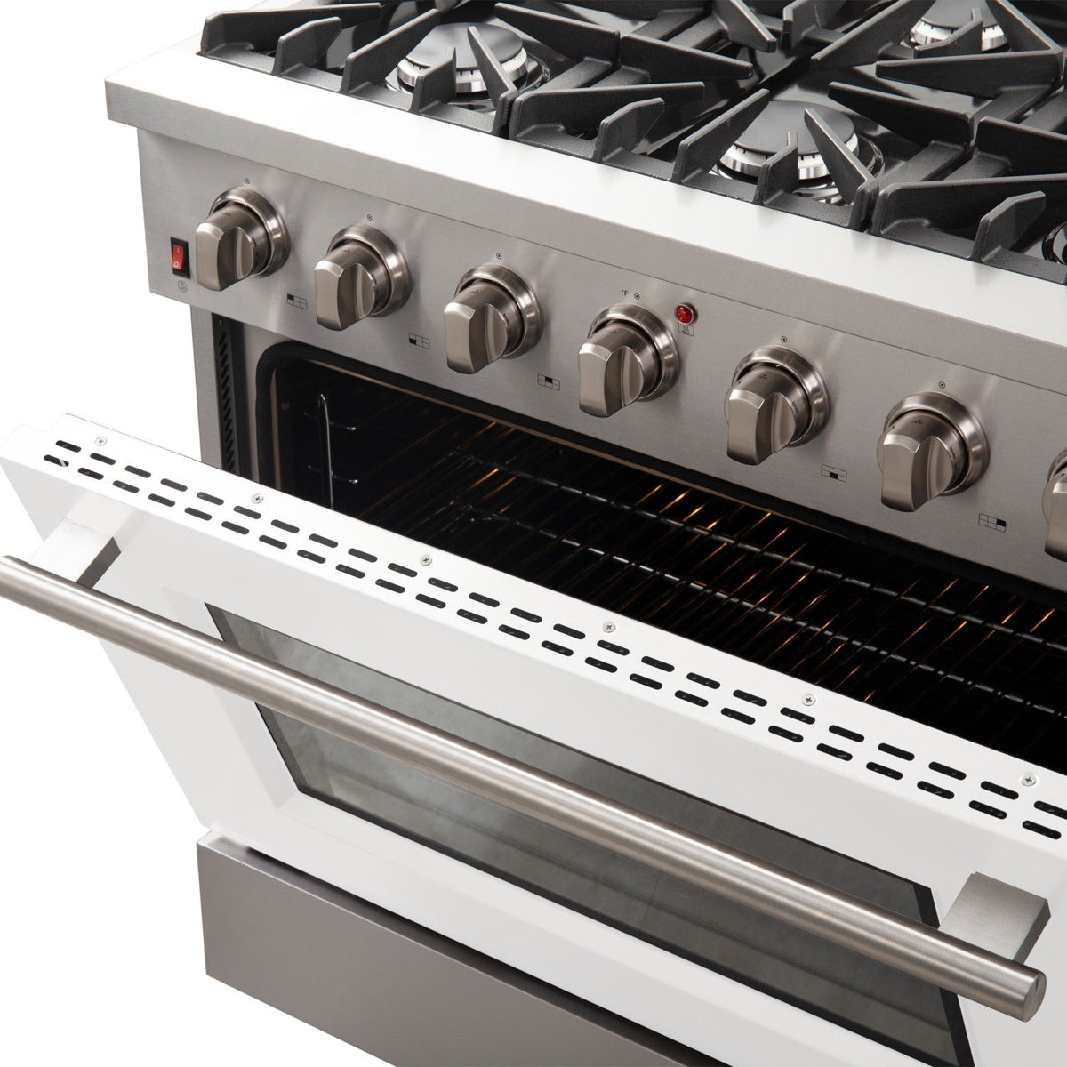 Forno FFSGS6244-36 36″ Galiano Gas Range with FORNO ALTA QUALITA Pro-Style Gas 6 Italian Burners 83,000 BTU All Stainless Steel