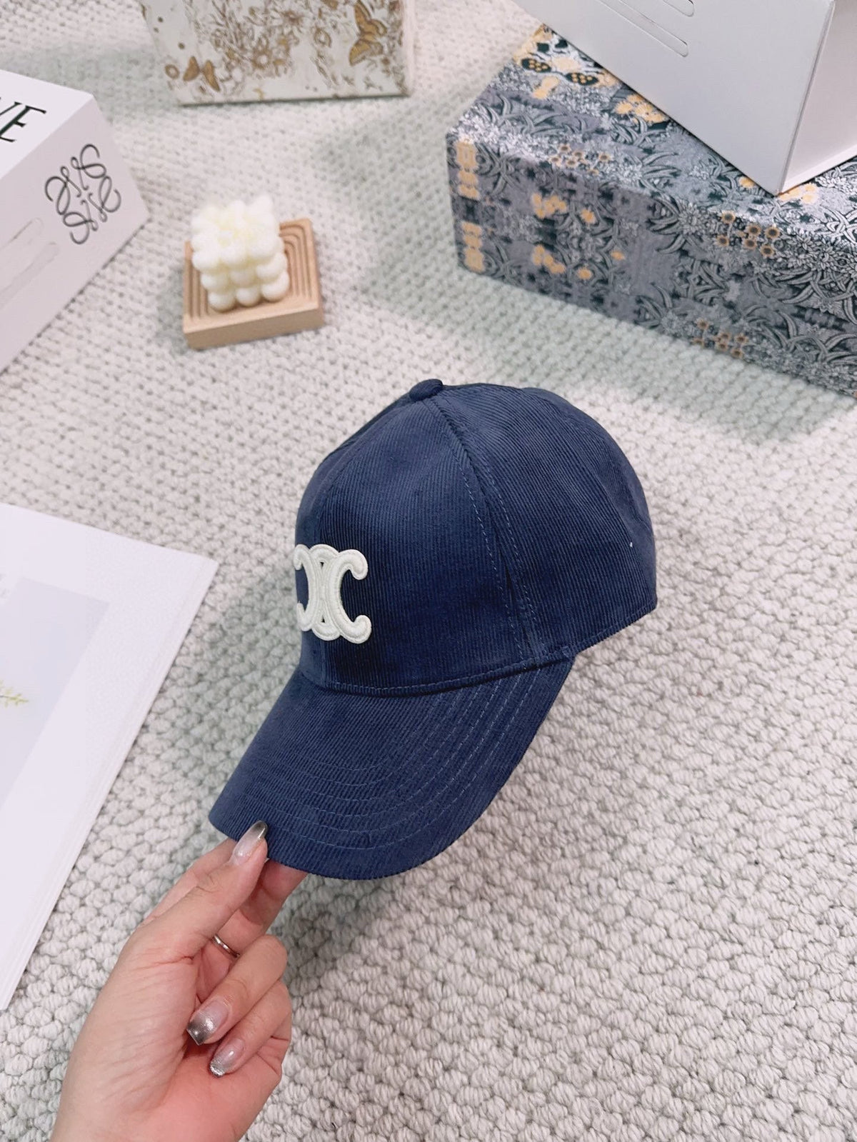 Celin Cap Blue Velvet