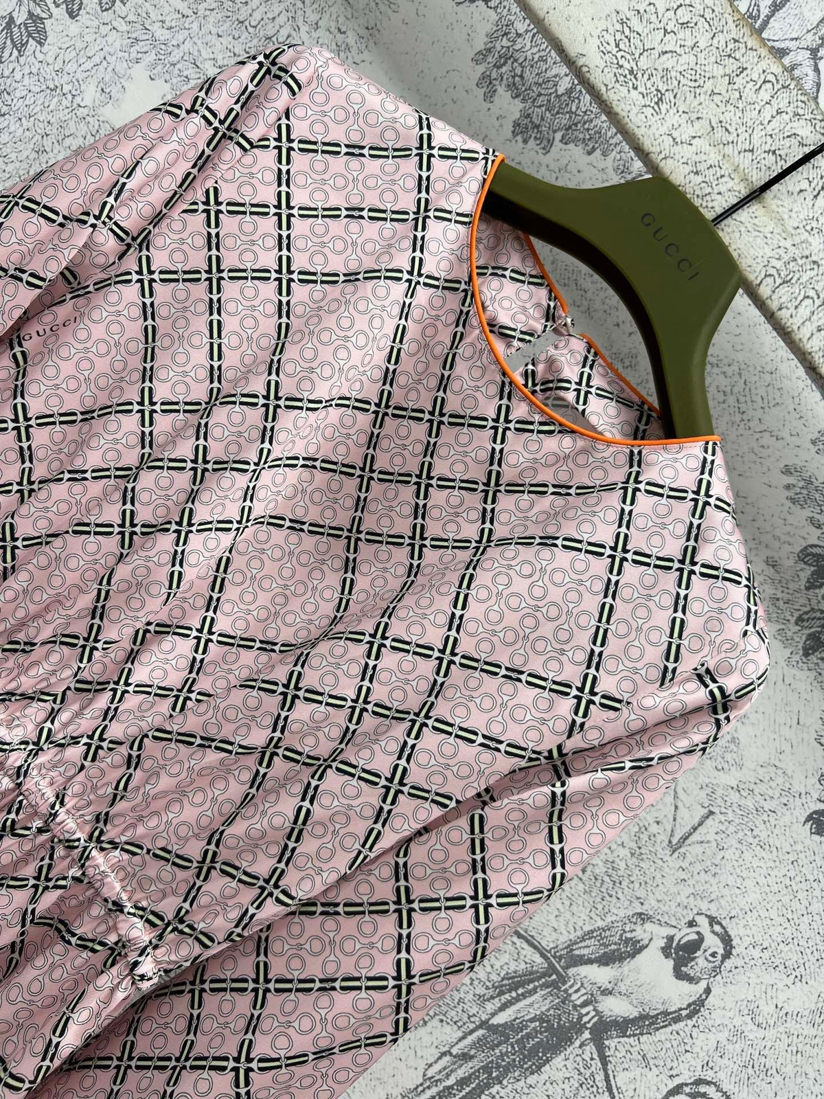GC Printed Silk Dress Pink Ready To Wear