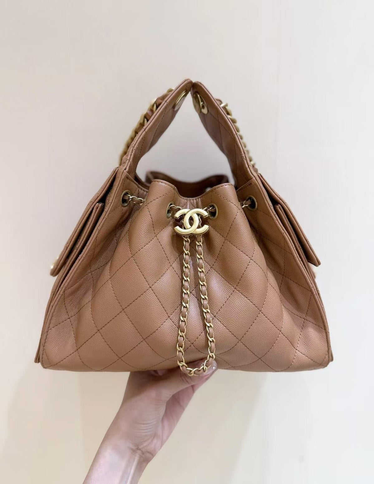 CC 25C Hobo Bag 30cm Grained Calfskin
