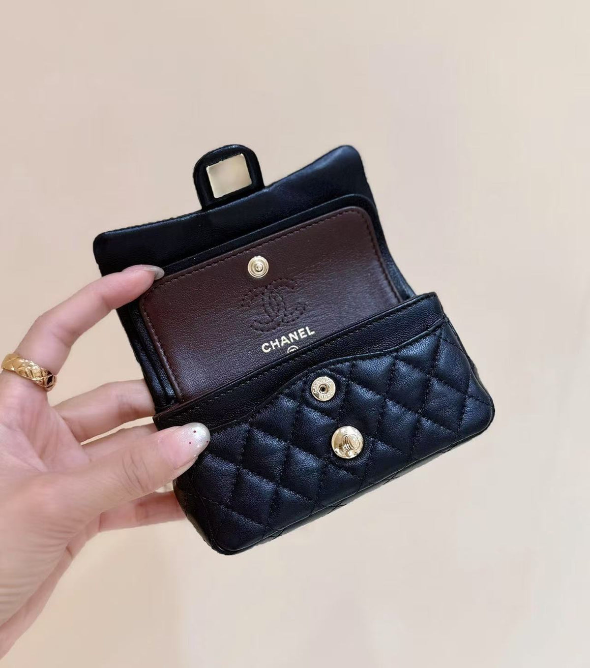 Chanel Mini Bag Black Sheepskin