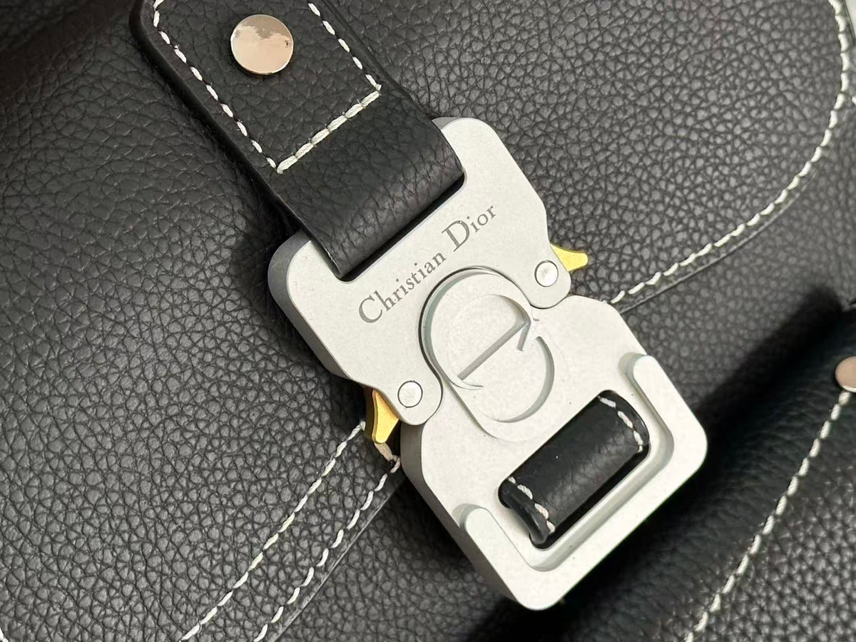 Dior Gallop Sling Bag Black Grained Calfskin