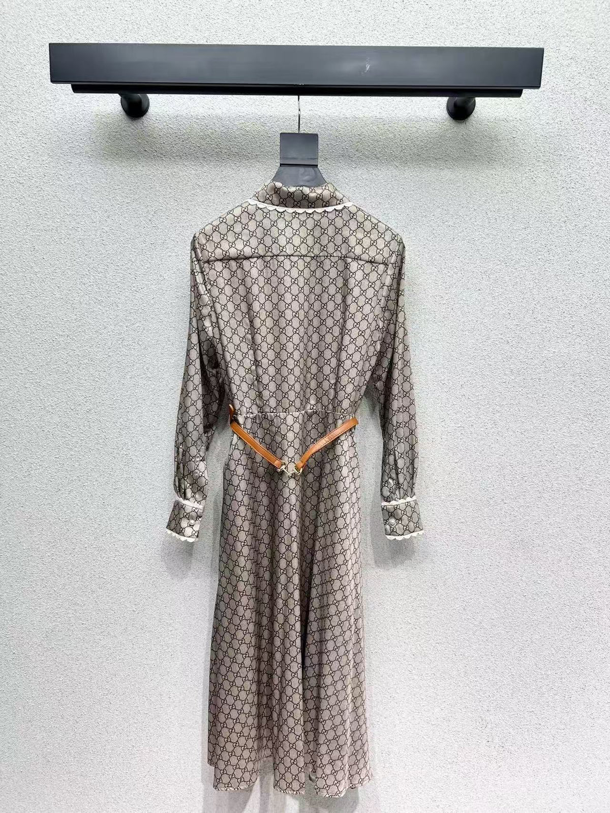 Gucci Shirt Dress Beige Polyester