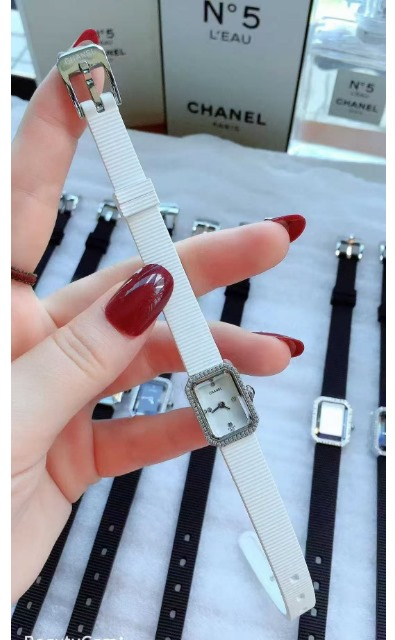 Chanel Premiere Diamond White Mother of Pearl Dial Ladies Watch