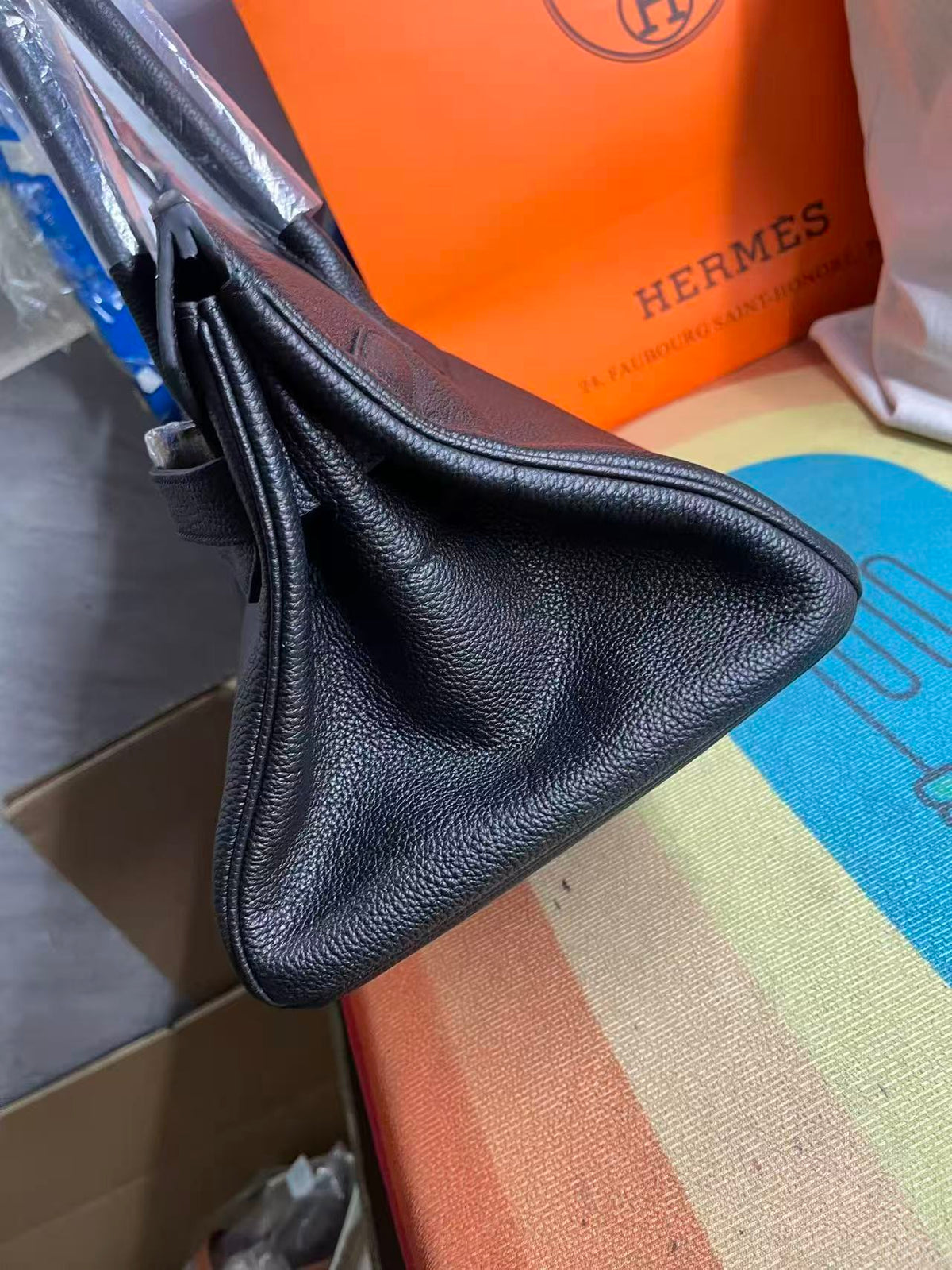 Hermes Birkin 29cm Bag Black Gold Hardware Togo Leather