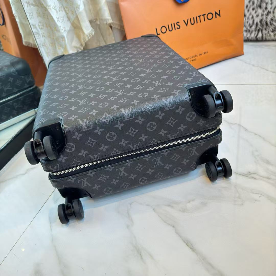 Louis Vuitton Horizon 55 Monogram Suicase Black Canvas Leather