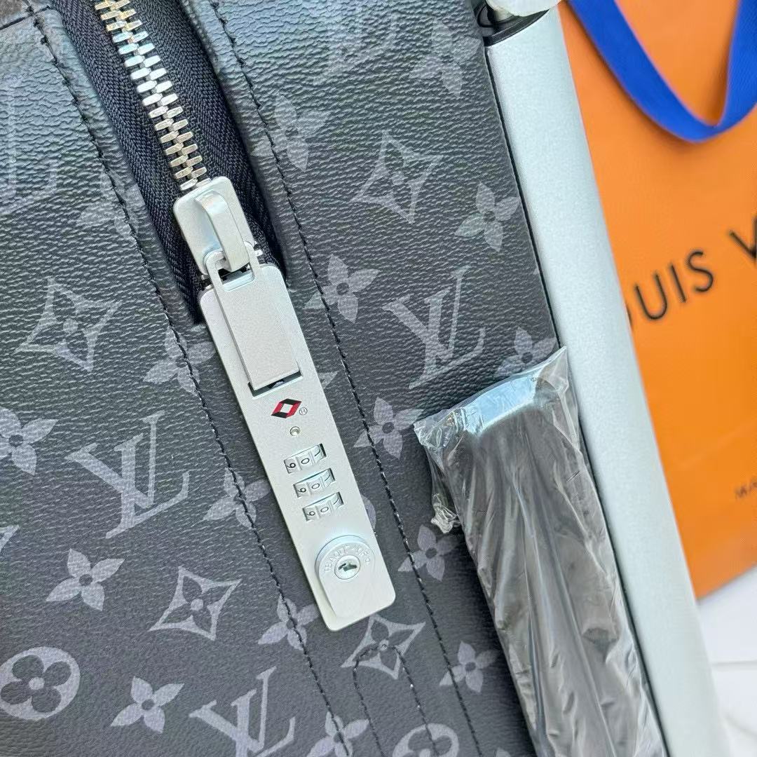Louis Vuitton Horizon 55 Monogram Suicase Black Canvas Leather