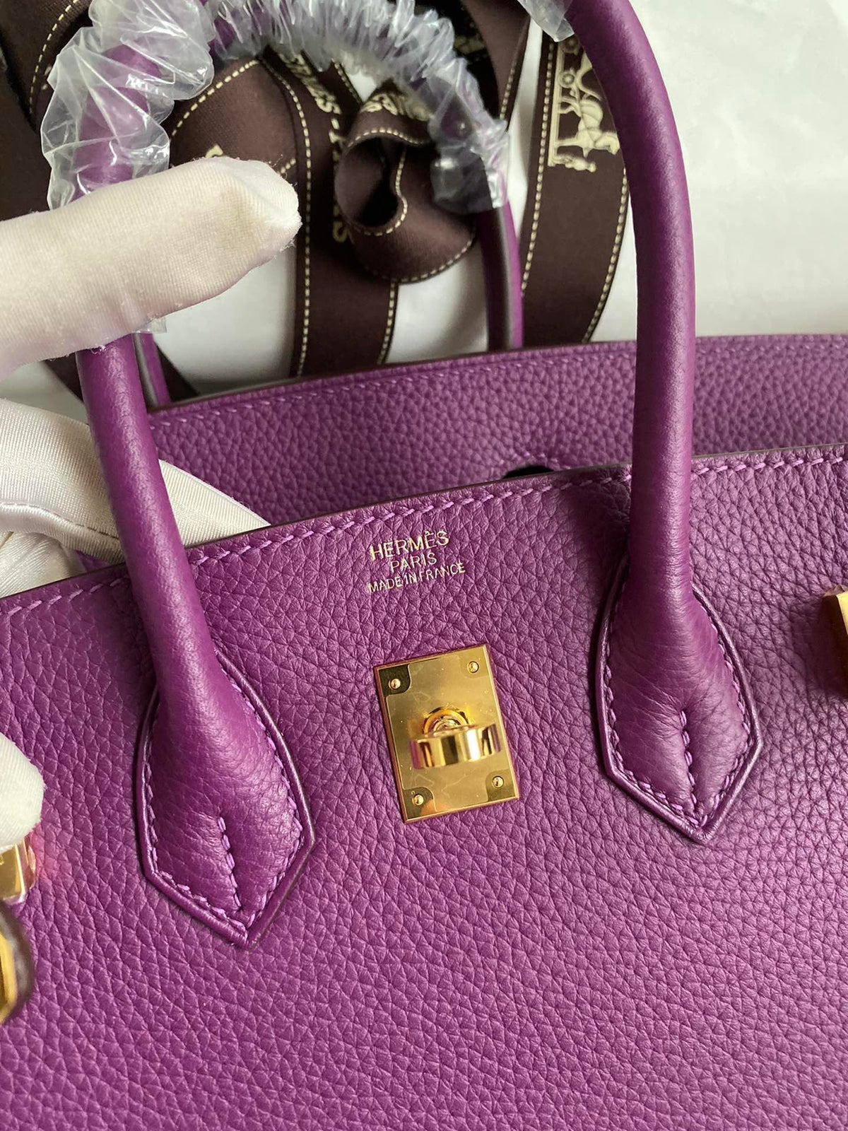 Hermes 2025 Birkin Bag Purple With Gold Hardware Togo Leather