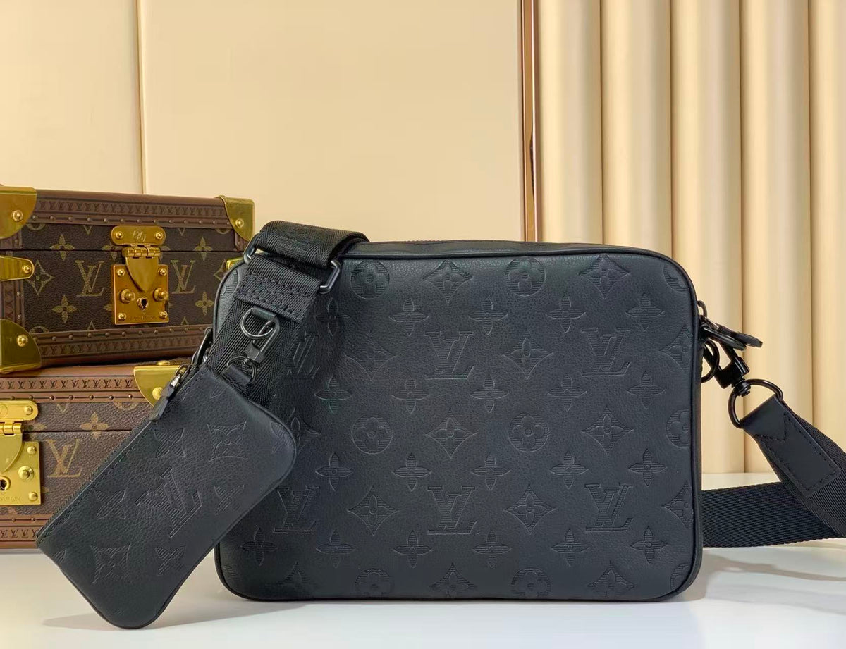 LV 2026 Trio Messenger Black Monogram Shadow Leather