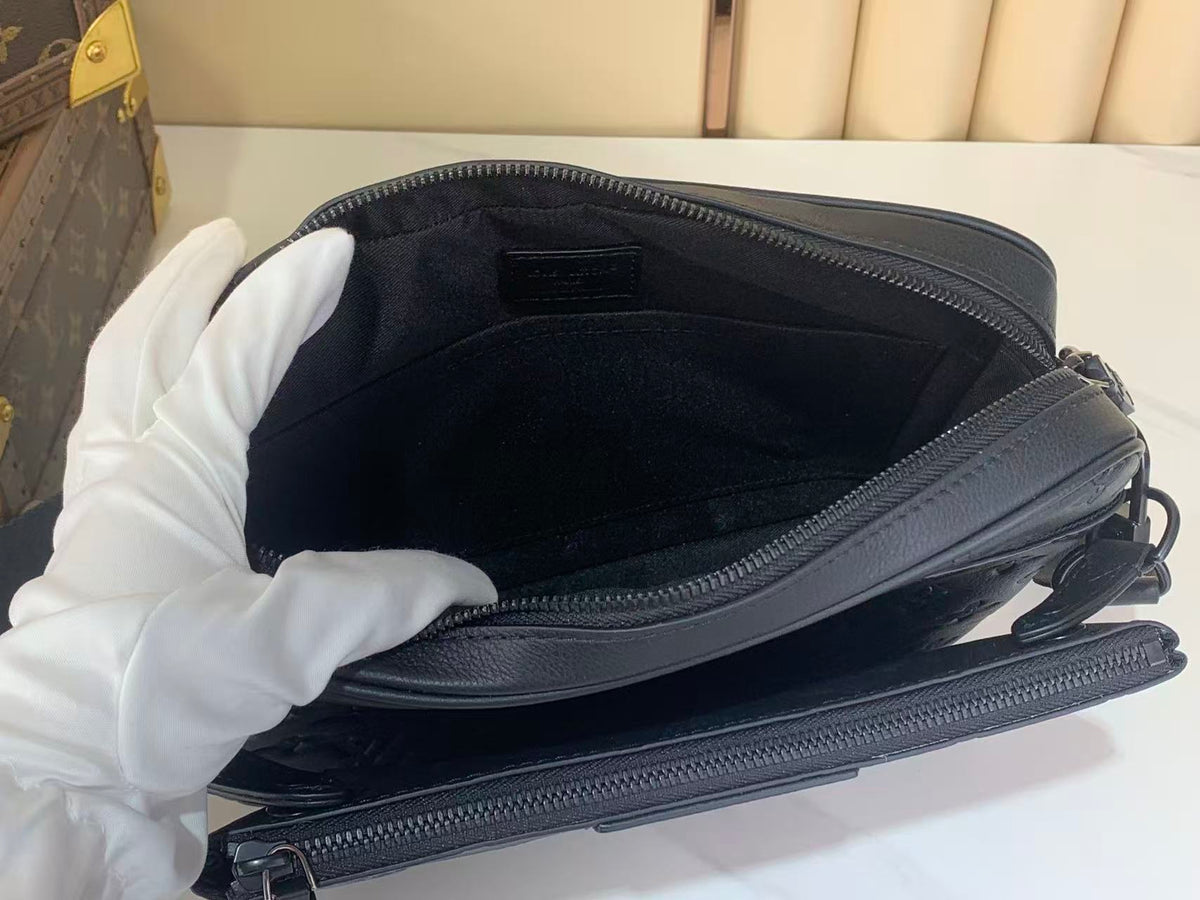 LV 2026 Trio Messenger Black Monogram Shadow Leather