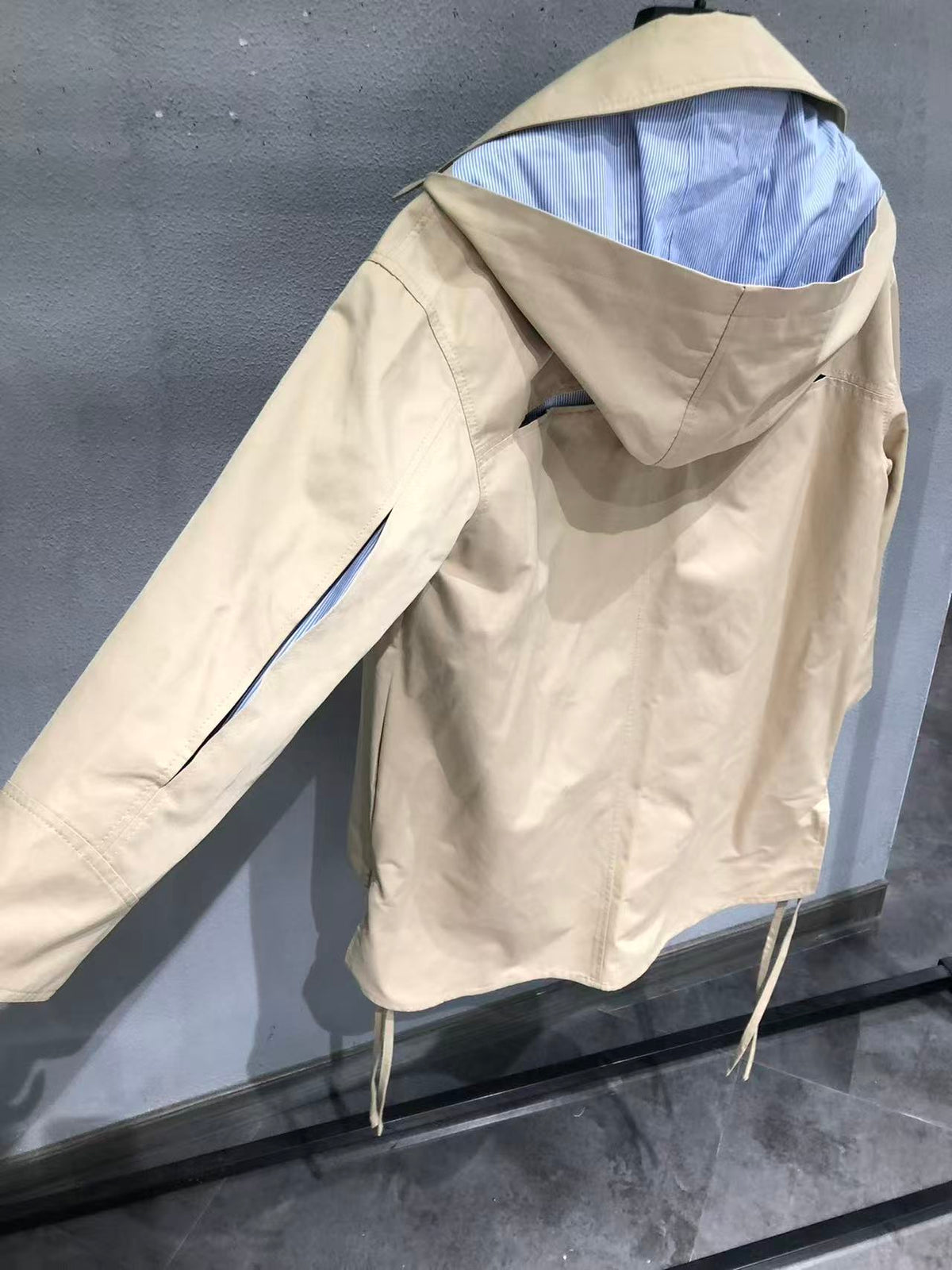 Loewe 2026 Anagram Parka Jacket Beige Cotton