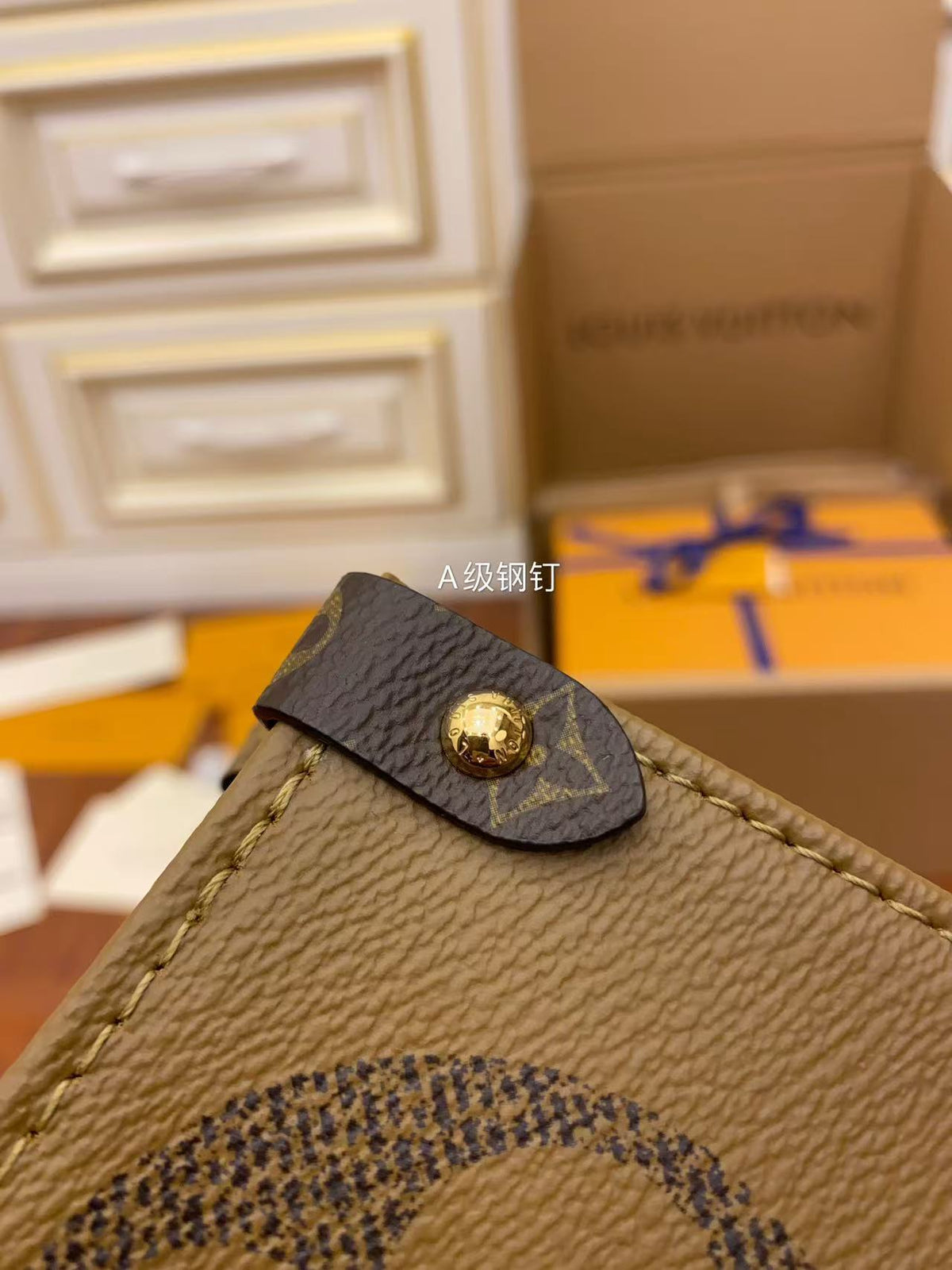 Louis Vuitton 2026 OnTheGo GM Bag 41cm Brown Beige Monogram Canvas Leather
