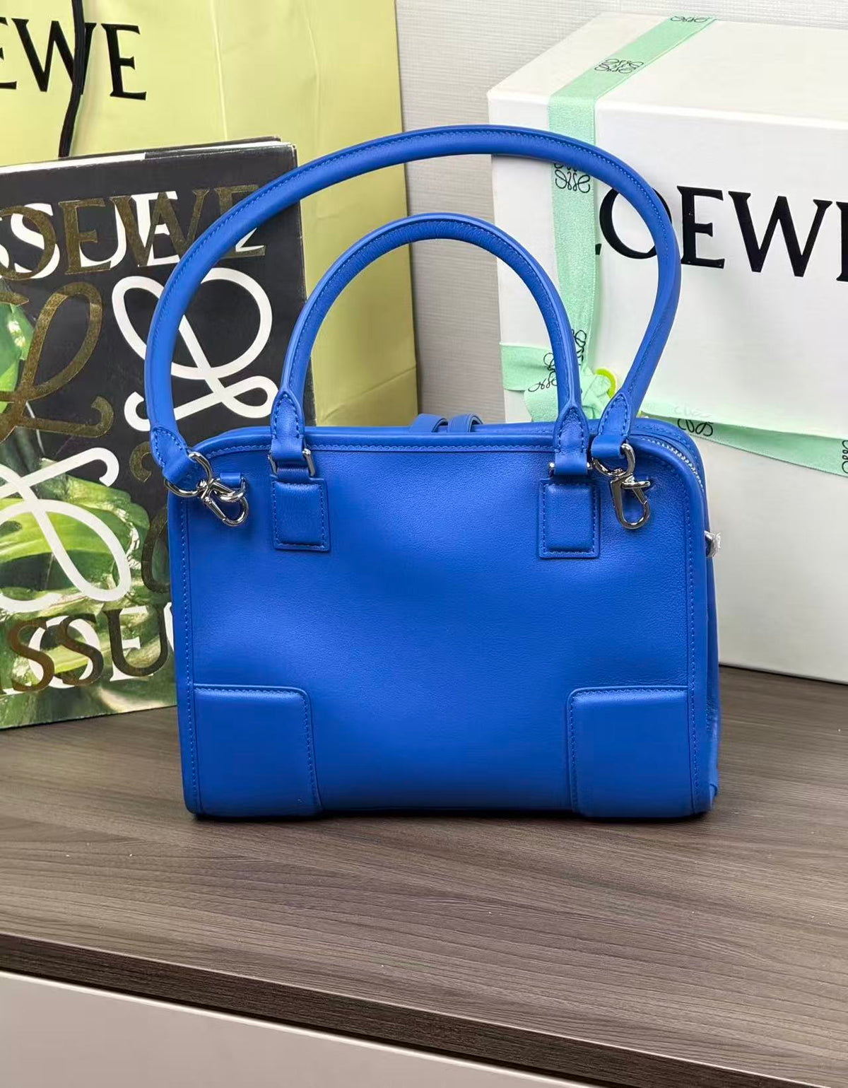 Loewe Amazona 180 Bag 24.5cm Blue Calfskin