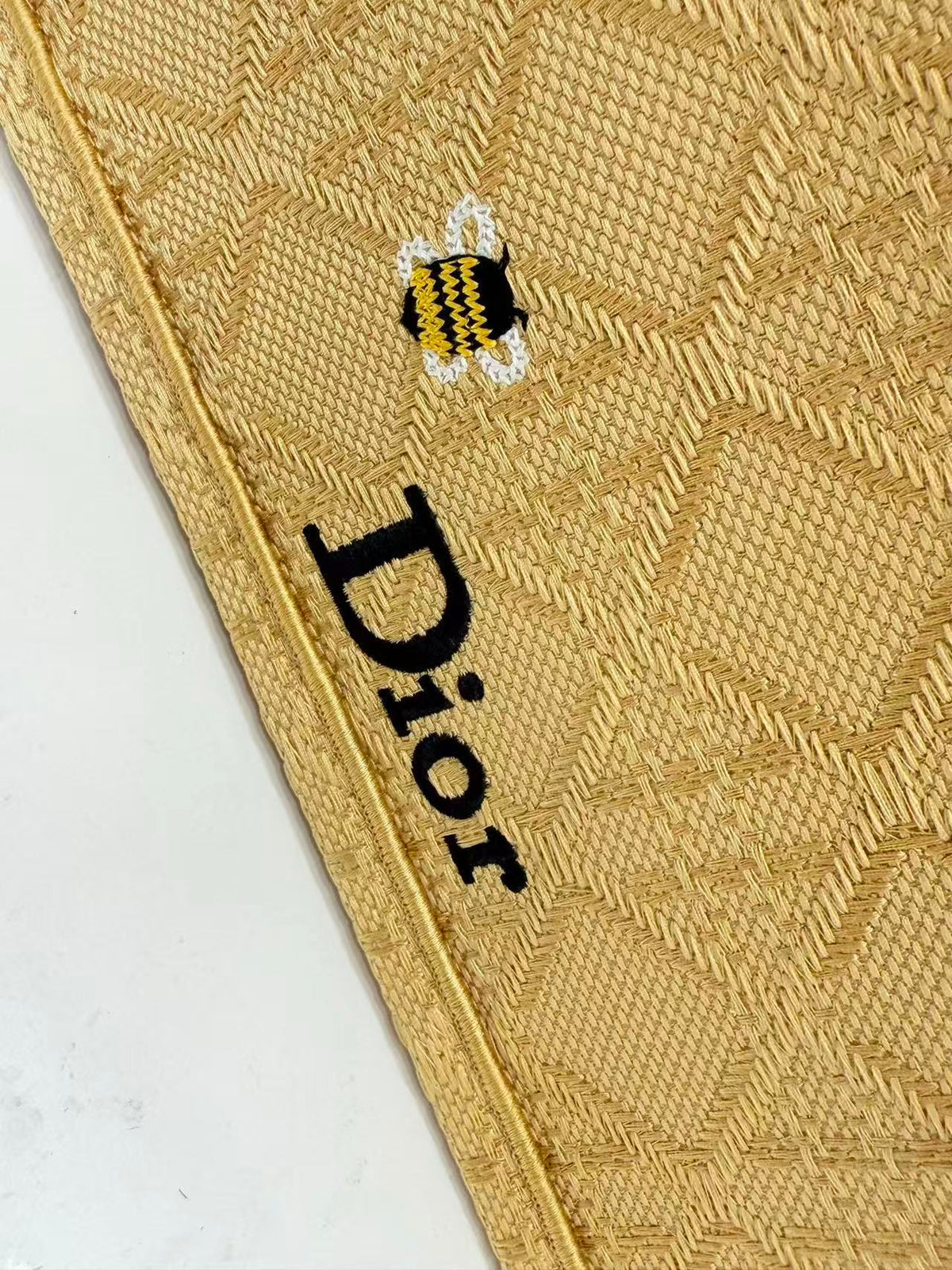Dior 2026 Book Tote with Embroidered Bee Yellow Canvas