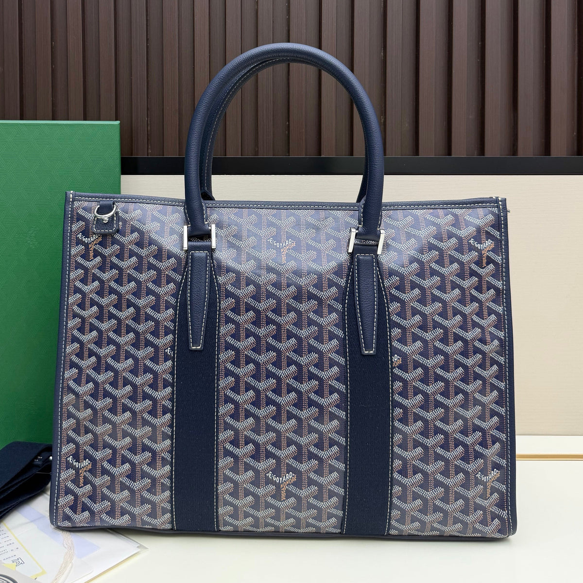 Goyard 2026 Morvan Document Bag 39cm Goyardine Canvas