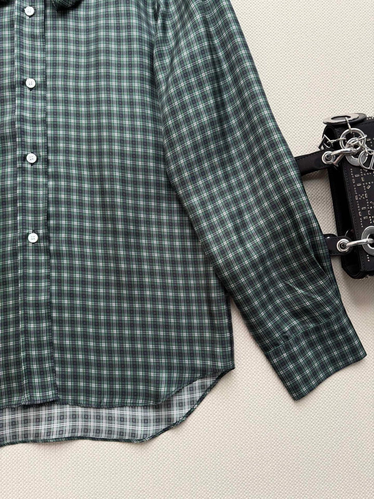 Dior 2026 Bow Shirt Green Cotton