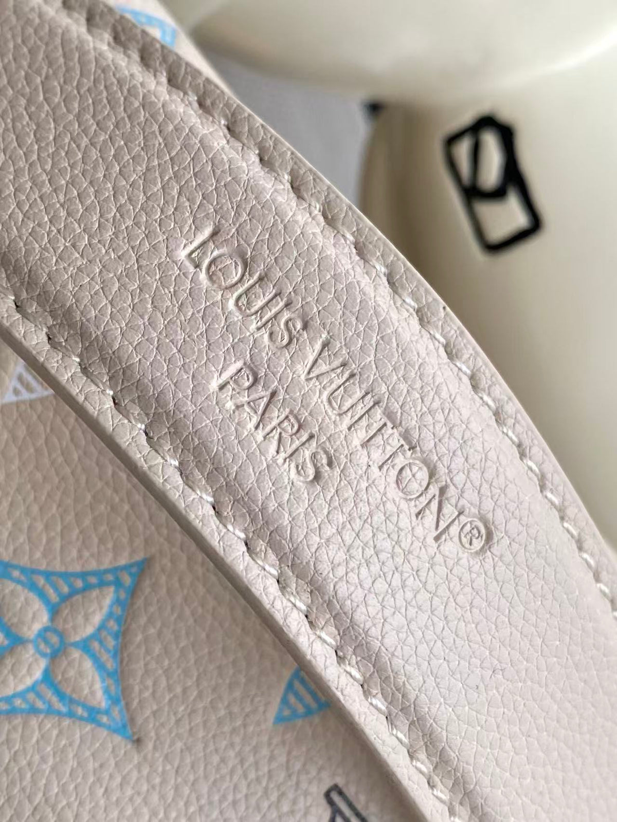 Louis Vuitton 2026 Rush Bumbag 30cm Creamy White Monogram Shadow Calfskin 157010