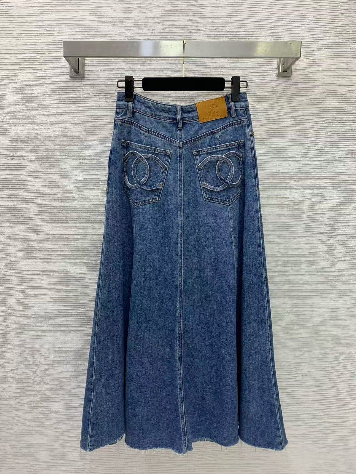 Chanel 2026 Maxi Skirt Blue Denim Cotton 411882
