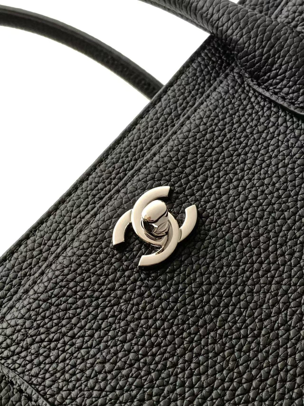 Chanel 2026 Cerf Tote Bag 36cm Black Caviar Leather Silver Hardware
