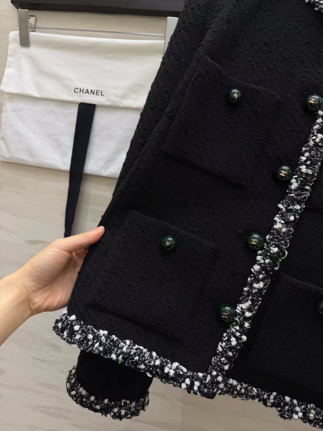 Chanel 2026 Jacket Black Tweed