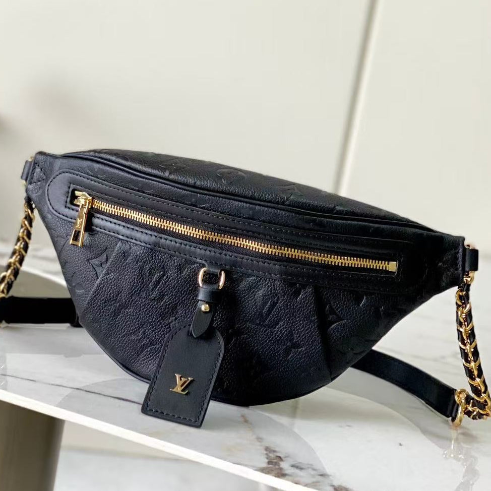 LV 2026 High Rise PM Bag 31cm Black Cowhide