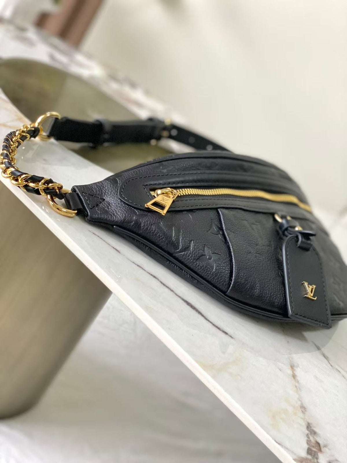 LV 2026 High Rise PM Bag 31cm Black Cowhide